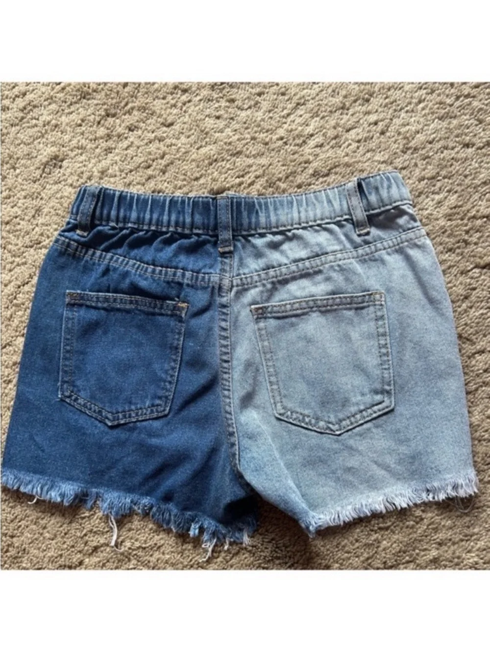 SHEIN Kids Denim Shorts - Light Blue and Dark Blue